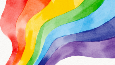 De regenboogvlag hangt uit voor Nationale Coming-Out Day - 
